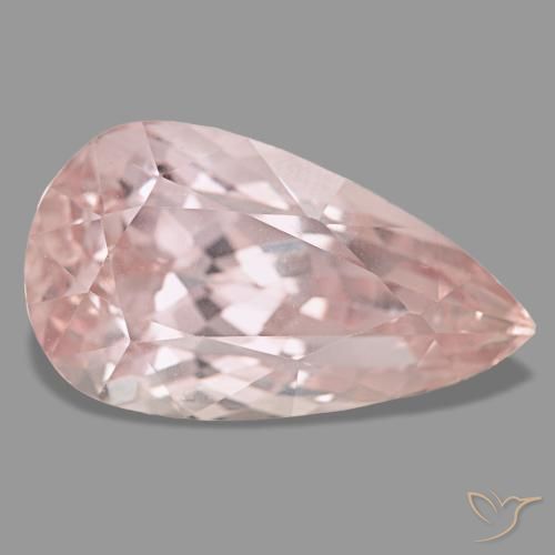 24.20 ct Pink Kunzite Stone, Natural Kunzite in Pear Facet Shape for Sale