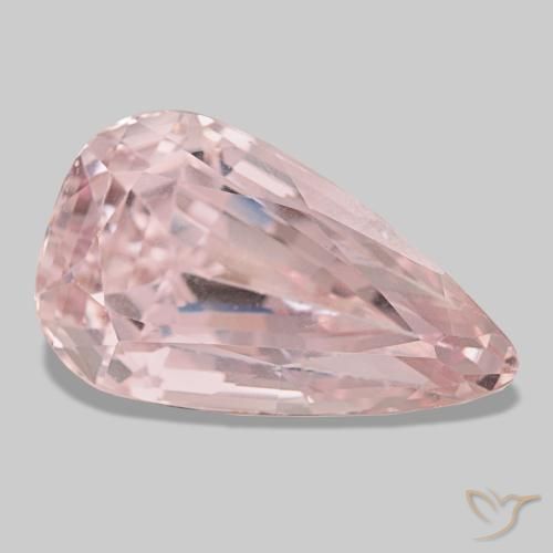 30.90 ct Pink Kunzite Stone, Natural Kunzite in Pear Facet Shape for Sale