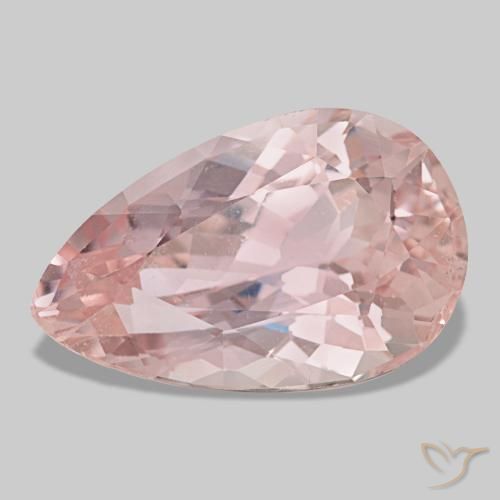 23.91 ct Pink Kunzite Gemstone, Kunzite Gem in Pear Facet Shape for Sale.