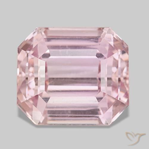 34.25 ct Pink Kunzite Gemstone, Kunzite Gem in Octagon Step Cut Shape for Sale.