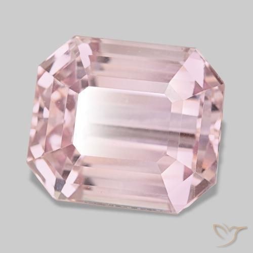 34.25 ct Pink Kunzite Stone, Natural Kunzite in Octagon Step Cut Shape for Sale