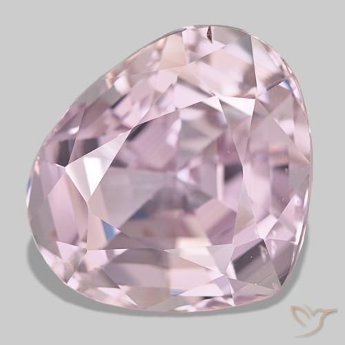 22.48 ct Pink Kunzite Stone, Natural Kunzite in Pear Facet Shape for Sale