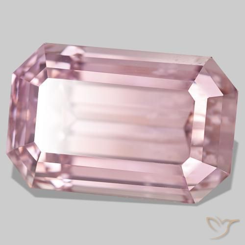 61.71 ct Pink Kunzite Stone, Natural Kunzite in Octagon Step Cut Shape for Sale