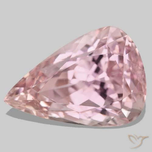 96.69 ct Pink Kunzite Gemstone, Kunzite Gem in Pear Facet Shape for Sale.