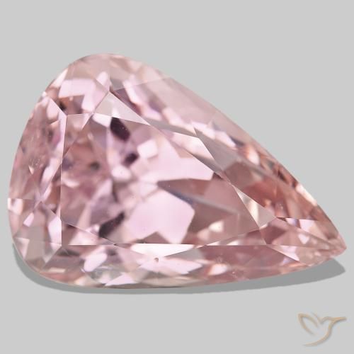 96.69 ct Pink Kunzite Stone, Natural Kunzite in Pear Facet Shape for Sale