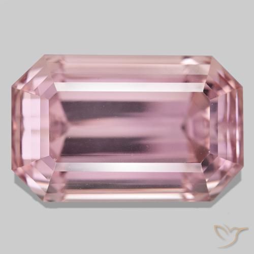 106.75 ct Pink Kunzite Gemstone, Kunzite Gem in Octagon Step Cut Shape for Sale.