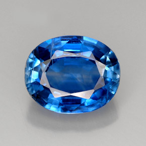 4.92 ct Blue Kyanite Gemstone, Kyanite Gem in Oval Facet Shape for Sale.
