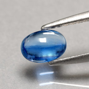 0.67 ct Blue Kyanite Gemstone, Kyanite Gem in Oval Cabochon Shape for Sale.