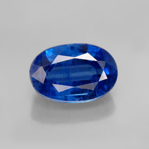 1.59 ct Blue Kyanite Gemstone, Kyanite Gem in Oval Facet Shape for Sale.