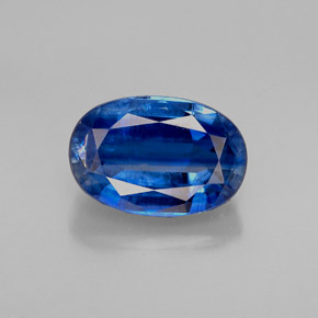 1.76 ct Blue Kyanite Gemstone, Kyanite Gem in Oval Facet Shape for Sale.