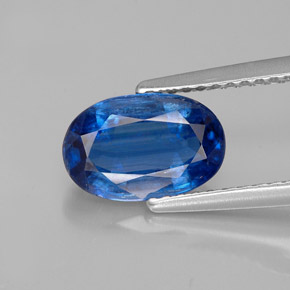 1.96 ct Blue Kyanite Gemstone, Kyanite Gem in Oval Facet Shape for Sale.
