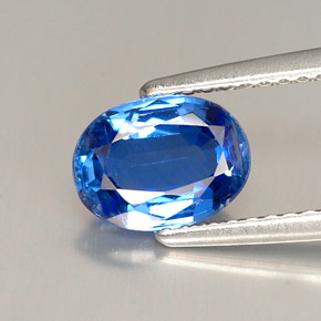 1.45 ct Blue Kyanite Stone, Natural Kyanite in Oval Facet Shape for Sale