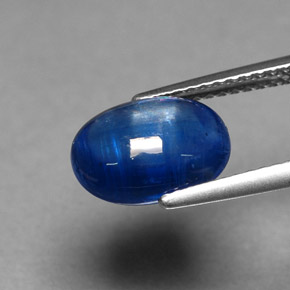 3.19 ct Blue Kyanite Gemstone, Kyanite Gem in Oval Cabochon Shape for Sale.