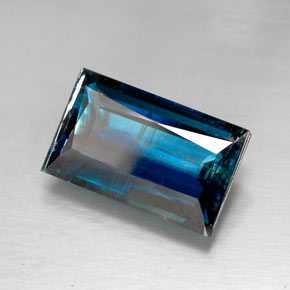 6.98 ct Blue Kyanite Stone, Natural Kyanite in Baguette / Scissor Cut Shape for Sale