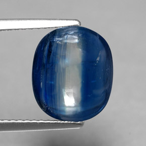 4.55 ct Blue Kyanite Stone, Natural Kyanite in Oval Cabochon Shape for Sale