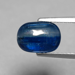 2.91 ct Blue Kyanite Gemstone, Kyanite Gem in Oval Cabochon Shape for Sale.