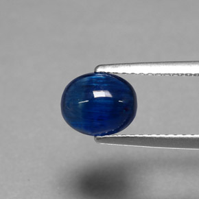 1.74 ct Blue Kyanite Gemstone, Kyanite Gem in Oval Cabochon Shape for Sale.