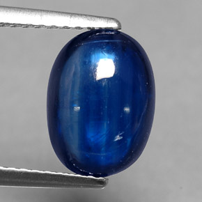 3.77 ct Blue Kyanite Stone, Natural Kyanite in Oval Cabochon Shape for Sale