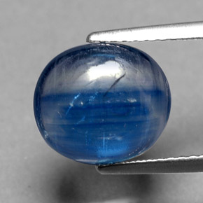 4.83 ct Blue Kyanite Gemstone, Kyanite Gem in Oval Cabochon Shape for Sale.