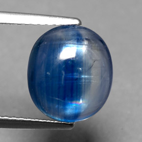 4.83 ct Blue Kyanite Stone, Natural Kyanite in Oval Cabochon Shape for Sale