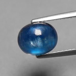 3.06 ct Blue Kyanite Gemstone, Kyanite Gem in Oval Cabochon Shape for Sale.