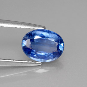 1.57 ct Blue Kyanite Stone, Natural Kyanite in Oval Facet Shape for Sale
