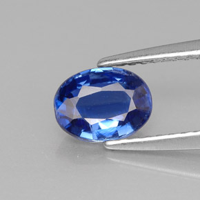0.97 ct Blue Kyanite Gemstone, Kyanite Gem in Oval Facet Shape for Sale.