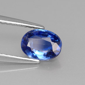 0.97 ct Blue Kyanite Stone, Natural Kyanite in Oval Facet Shape for Sale