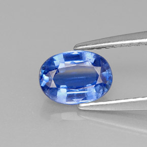 1.20 ct Blue Kyanite Gemstone, Kyanite Gem in Oval Facet Shape for Sale.