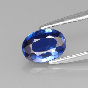 0.98 ct Blue Kyanite Gemstone, Kyanite Gem in Oval Facet Shape for Sale.