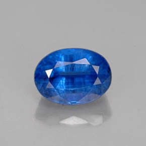 1.44 ct Blue Kyanite Gemstone, Kyanite Gem in Oval Facet Shape for Sale.
