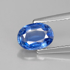 1.04 ct Blue Kyanite Gemstone, Kyanite Gem in Oval Facet Shape for Sale.