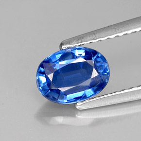 1.04 ct Blue Kyanite Gemstone, Kyanite Gem in Oval Facet Shape for Sale.