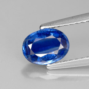 1.06 ct Blue Kyanite Gemstone, Kyanite Gem in Oval Facet Shape for Sale.