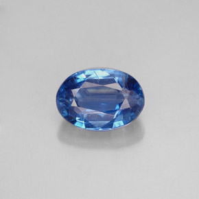 1.18 ct Blue Kyanite Gemstone, Kyanite Gem in Oval Facet Shape for Sale.