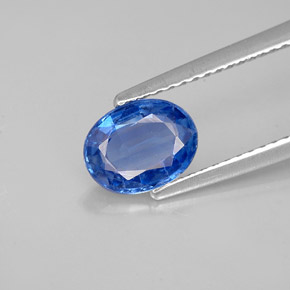 1.18 ct Blue Kyanite Gemstone, Kyanite Gem in Oval Facet Shape for Sale.
