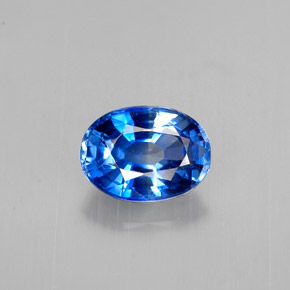1.17 ct Blue Kyanite Gemstone, Kyanite Gem in Oval Facet Shape for Sale.