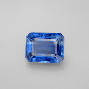 3.32 ct Blue Kyanite Stone, Natural Kyanite in Octagon Facet Shape for Sale