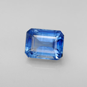 3.42 ct Blue Kyanite Stone, Natural Kyanite in Octagon Facet Shape for Sale