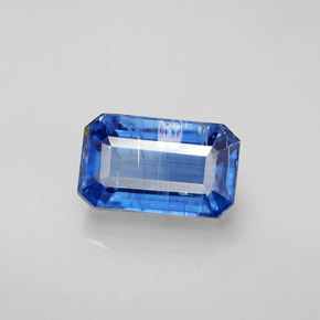 3.82 ct Blue Kyanite Gemstone, Kyanite Gem in Octagon Facet Shape for Sale.