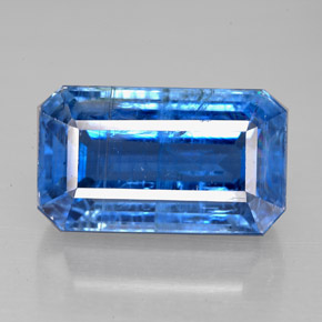 8.71 ct Blue Kyanite Gemstone, Kyanite Gem in Octagon Facet Shape for Sale.