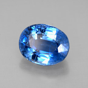 3.46 ct Blue Kyanite Stone, Natural Kyanite in Oval Facet Shape for Sale
