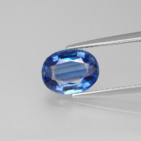 2.07 ct Blue Kyanite Gemstone, Kyanite Gem in Oval Facet Shape for Sale.