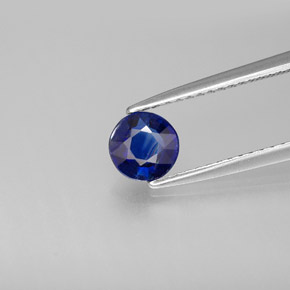 0.71 ct Blue Kyanite Gemstone, Kyanite Gem in Round Facet Shape for Sale.