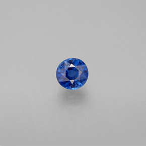 0.72 ct Blue Kyanite Gemstone, Kyanite Gem in Round Facet Shape for Sale.