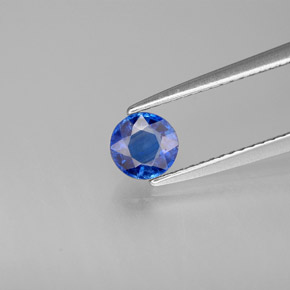 0.70 ct Blue Kyanite Gemstone, Kyanite Gem in Round Facet Shape for Sale.