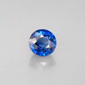 0.78 ct Blue Kyanite Gemstone, Kyanite Gem in Round Facet Shape for Sale.
