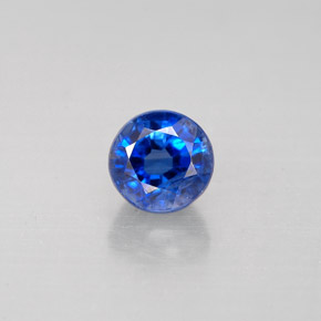 0.86 ct Blue Kyanite Gemstone, Kyanite Gem in Round Facet Shape for Sale.