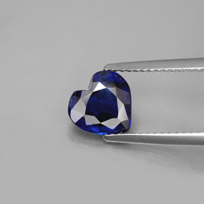 2.07 ct Blue Kyanite Gemstone, Kyanite Gem in Heart Facet Shape for Sale.
