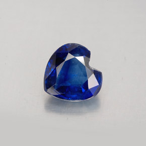 2.16 ct Blue Kyanite Gemstone, Kyanite Gem in Heart Facet Shape for Sale.